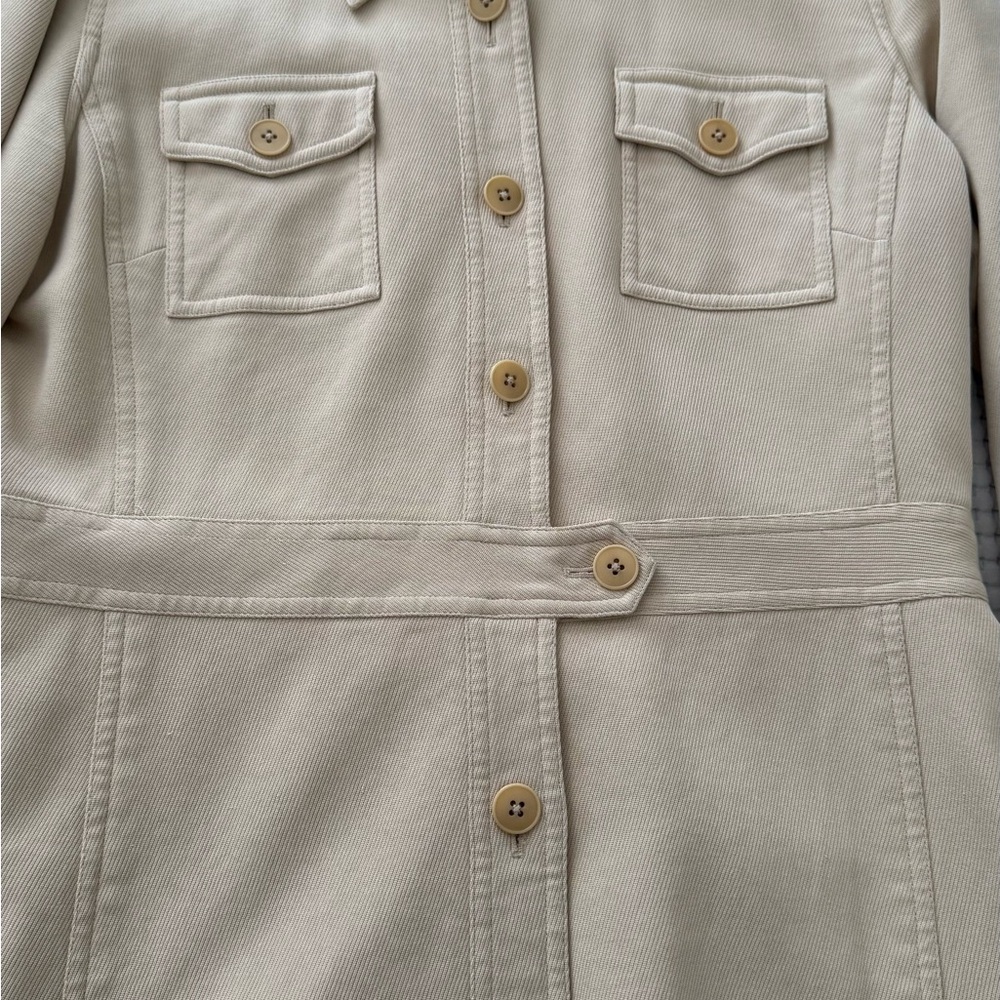 Banana Republic Tan Utility Jacket with Button Accents